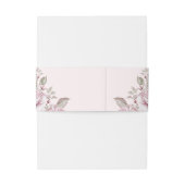 美しい赤面ピンクローズ結婚ズ 招待状ベリーバンド (裏面例)