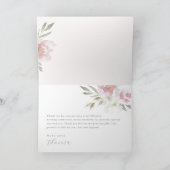 美しい赤面フローラキンセアニェラありがとう サンキューカード (内部)