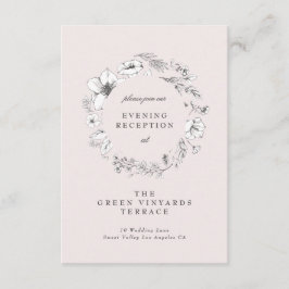 美しい赤面フローラスケッチリース披露宴 エンクロージャーカード