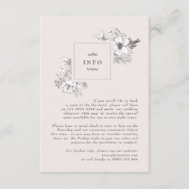美しい赤面フローラモノグラムスケッチリース エンクロージャーカード