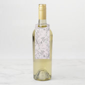 美しい赤面フローラモノグラムスケッチ結婚ズ ボトルネックタグ (ボトル)