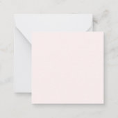 美しい赤面フローラルパターンブルーありがとう ノートカード (裏面)