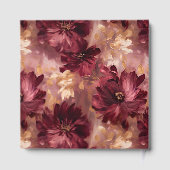 美しい赤面ブルゴーニュ金ゴールドボホ結婚ズ ゲストブック (裏面)