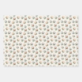 美しい赤面ホワイトキングプロテア花柄 ラッピングペーパーシート (正面2)