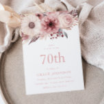 美しい赤面ボホフローラ70th誕生日パーティー 招待状<br><div class="desc">美しい赤面ボホフローラ70th誕生日パーティーの招待状より多くの招待状と一致する項目のための私たちのコレクションを参照してくださいデジタルのダウンロード可能な招待状として利用可能。</div>