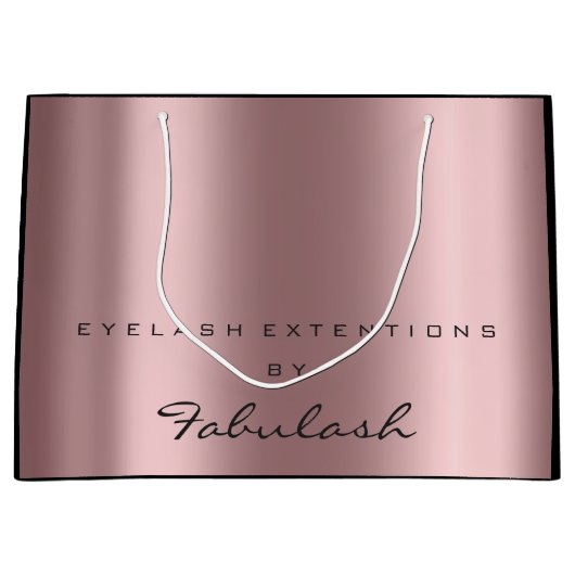 美しい赤面メイクアップミニマルブライダルバラナス ラージペーパーバッグ (正面)