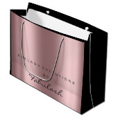 美しい赤面メイクアップミニマルブライダルバラナス ラージペーパーバッグ (正面アングル)