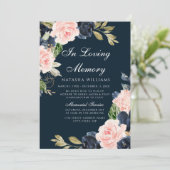 美しい赤面海軍の葬儀サービスのお知らせ 招待状 (スタンド正面)