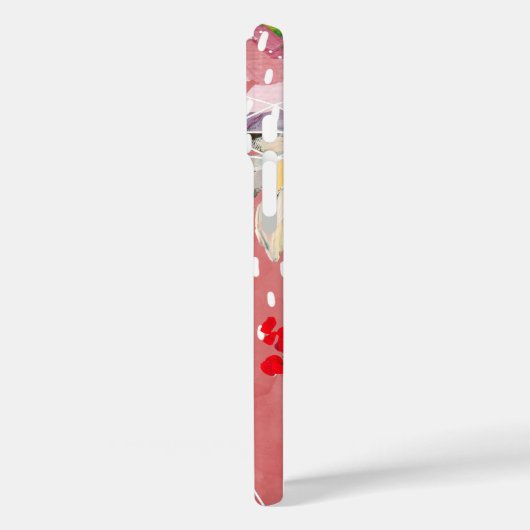 美しい赤鮮やかフローラ幾何学名 Case-Mate iPhoneケース (裏面 / 左)