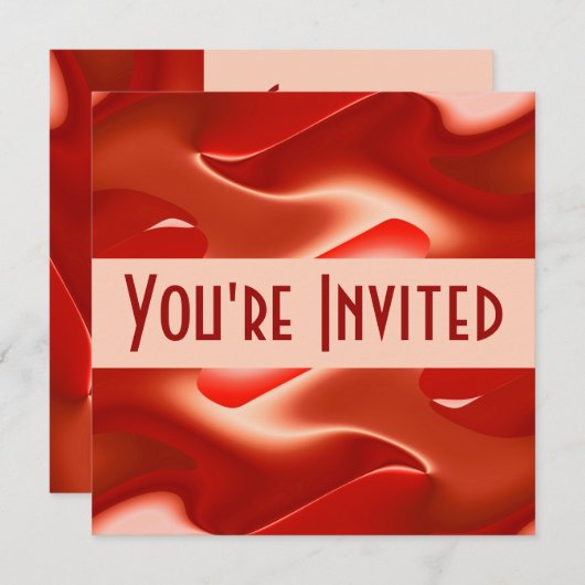 美しい赤 招待状 (正面/裏面)