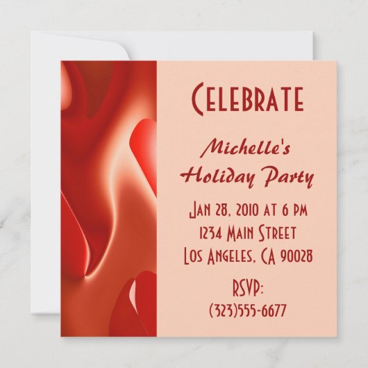 美しい赤 招待状 (裏面)