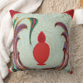 美しい赤、白、紫、緑のテクスチャカラー クッション (ブランケット)