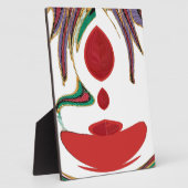 美しい赤、白、紫、緑のテクスチャカラー フォトプラーク (側面)