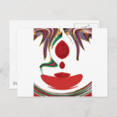 美しい赤、白、紫、緑のテクスチャカラー ポストカード (正面/裏面)