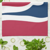 美しい赤、白、青のテクスチャカラー抽象芸術 キッチンタオル (折り畳み)