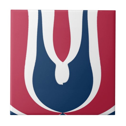 美しい赤、白、青のテクスチャカラー抽象芸術 タイル (正面)