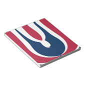 美しい赤、白、青のテクスチャカラー抽象芸術 ノートパッド (アングル)