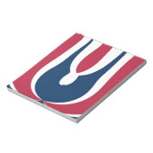 美しい赤、白、青のテクスチャカラー抽象芸術 ノートパッド (回転)