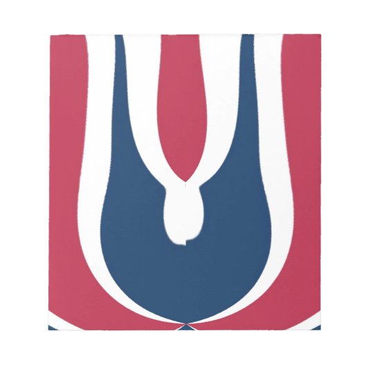 美しい赤、白、青のテクスチャカラー抽象芸術 ノートパッド (正面)