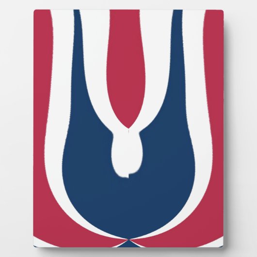 美しい赤、白、青のテクスチャカラー抽象芸術 フォトプラーク (正面)