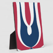 美しい赤、白、青のテクスチャカラー抽象芸術 フォトプラーク (側面)