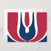 美しい赤、白、青のテクスチャカラー抽象芸術 ポストカード (正面/裏面)