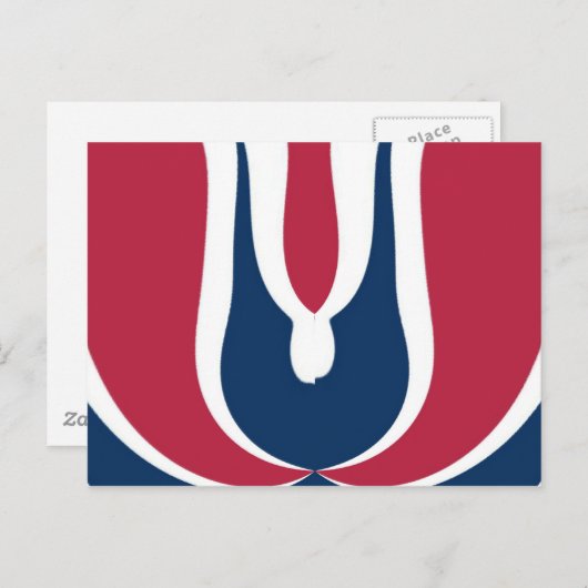 美しい赤、白、青のテクスチャカラー抽象芸術 ポストカード (正面/裏面)