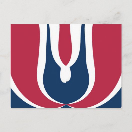 美しい赤、白、青のテクスチャカラー抽象芸術 ポストカード (正面)