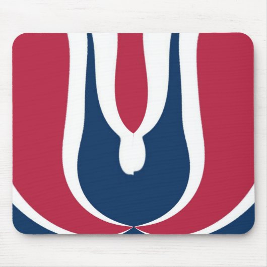 美しい赤、白、青のテクスチャカラー抽象芸術 マウスパッド (正面)