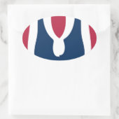 美しい赤、白、青のテクスチャカラー抽象芸術 楕円形シール (バッグ)