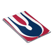 美しい赤、白、青のテクスチャ カラー アブストラクト ノートブック (右側)