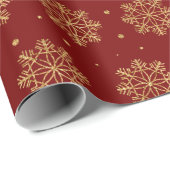美しい赤/金ゴールドクリスマス ラッピングペーパー (ロールコーナー)