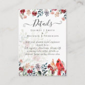 美しい赤（鳥）ショウジョウコウカンチョウ結婚の鳥 エンクロージャーカード (正面)