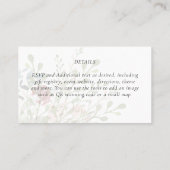 美しい赤（鳥）ショウジョウコウカンチョウ結婚の鳥 名刺 (裏面)