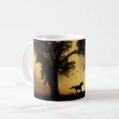 美しい超ランニングリアルの馬コーヒーマグ コーヒーマグカップ (正面左)