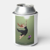 美しい踊り女性キャット踊りパフォーマンス 缶クーラー (缶正面)