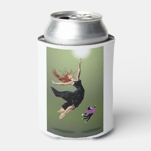 美しい踊り女性キャット踊りパフォーマンス 缶クーラー (缶正面)
