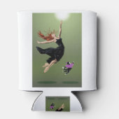 美しい踊り女性キャット踊りパフォーマンス 缶クーラー (裏面)