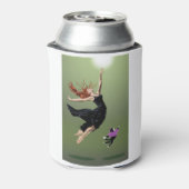 美しい踊り女性キャット踊りパフォーマンス 缶クーラー (缶裏面)