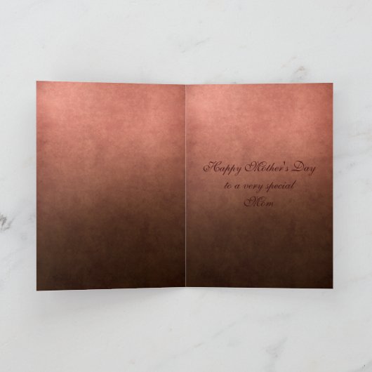 美しい輝きのハート母の日のカード カード (内部)