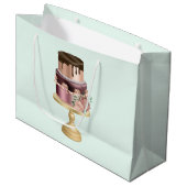 美しい輝くグリッター パーティー ケーキ ラージペーパーバッグ (正面アングル)