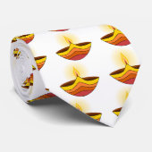 美しい輝くディワリのランプ ネクタイ (ロール)