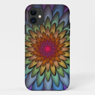 美しい輝く虹の花 iPhone 11 ケース