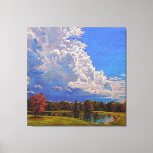 美しい農場の風景 キャンバスプリント (正面)