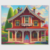 美しい農家の田舎のデクページ ラッピングペーパー (フラット)