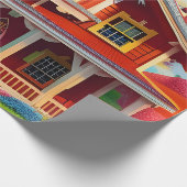 美しい農家の田舎のデクページ ラッピングペーパー (角)