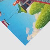 美しい農家の田舎のデクページ 薄葉紙 (詳細)