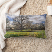 美しい農村中西部農場の風景 ランバークッション (ブランケット)