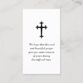 美しい追悼ボートのカード 名刺 (裏面)