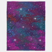 美しい透明な夜空 フリースブランケット (正面)